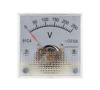 Tipo di quadrante for misuratore di tensione CC Voltmetro Pannello analogico Rettangolare Tester di volt in plastica 3/5/10/15/20/30/50/100/150/250V(0-250v)
