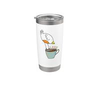 Tipo di sonno allodola uccello con caffè Bicchiere termico in acciaio inox doppia parete