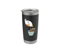 Tipo di sonno allodola uccello con caffè Bicchiere termico in acciaio inox doppia parete