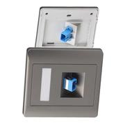 Tipo facile piastra di parete dello sbocco della fibra dell'installazione 86 per la singola doppia fibra dell'incavo della fibra di collegamento della rete di configurazione del porto