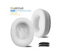 (tipo J in pelle bianca) Cuscinetti auricolari di ricambio per cuffie Redragon H510 Zeus. Cuscinetti