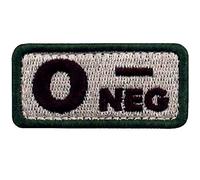 Tipo O negativo Gruppo sanguigno tattico con Fissaggio Chiusura a uncino e asola Ricamata Toppa, Multitan