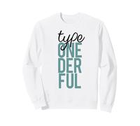 Tipo One der FUL Diabetes T1D Meme di consapevolezza 1 Meraviglioso Felpa