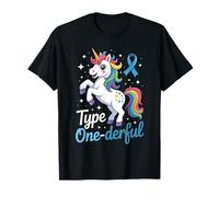 Tipo One-Derful Tipo 1 Diabetes Warrior Unicorn Amante Maglietta