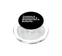 Tipografia a quattro colpi di nuoto per nuotatori PopSockets PopGrip per MagSafe