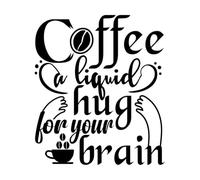 tipografia del caffè tipografia stampa Adesivi murali in PVC 67.2x77.3cm Abbellimento murale Nero