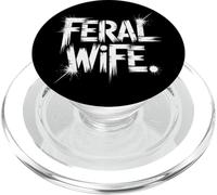 Tipografia della moglie selvaggia La migliore moglie di sempre la migliore moglie del mondo PopSockets PopGrip per MagSafe