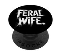 Tipografia della moglie selvaggia La migliore moglie di sempre la migliore moglie del mondo PopSockets PopGrip Adesivo