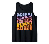 Tipografia Gemini Genius Two Minds Twice The Fun Zodiac Canotta