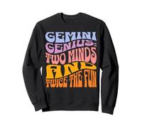 Tipografia Gemini Genius Two Minds Twice The Fun Zodiac Felpa