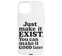 Tipografia vintage Just Make It Exist Bold Cream Custodia per iPhone 15 Plus