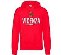 Tipolitografia Ghisleri Felpa Ultras Rossa Vicenza Stemma Tifosi Calcio - Clicca personalizza per Taglia