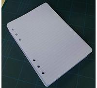 tipome.com ricambio / ricarica per agenda organizer "formato A5" con 6 anelli 14x20cm (200 fogli a righe carta bianca)
