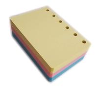 tipome Ricarica 300 Foglietti Formato A7 Pocket 8x12cm - per Agendina con 6 Anelli Carta 80gr. (100 x 3 Colori Assortiti)