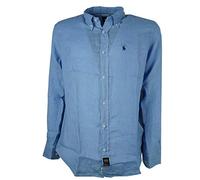 TIPO'S Camicia Uomo Manica Lunga Puro Lino Made in Italy