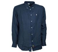 TIPO'S Camicia Uomo Manica Lunga Puro Lino Made in Italy