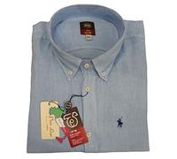 TIPO'S Camicia Uomo Manica Lunga Taglie Forti Puro Lino