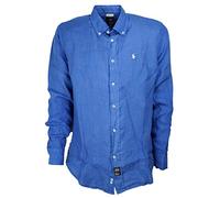 TIPO'S Camicia Uomo Manica Lunga Taglie Forti Puro Lino