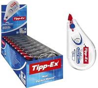 Tipp-Ex Mini Pocket Mouse, Correttore A Nastro, Fornitura Cancelleria Scuola E Ufficio, Confezione Da 10 Unità, Bianco, 6 M X 5 mm