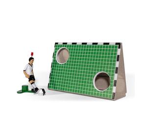 TIPP-KICK Gioco Goal Wall - Set Pronto per Giocare con Porta da Allenamento e un Giocatore Che Indossa la Divisa della Germania I Il Gioco TIPP-KICK per passare il tempo, Adatto a Qualsiasi Tavolo