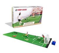 TIPP-KICK Gioco Superstar Germania Edition Set calcio con campo da gioco in feltro (63 x 22 cm) - Challenge per 2 giocatori, figure in zinco e cancello dipinti a mano, gioco di calcio balilla per fan