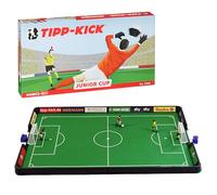 TIPP-KICK Junior Cup 82x56 cm con Bordo - Set Pronto per Giocare con 2x Giocatori, 2x Portieri, 2x Reti in Plastica, 2x Palloni I Campo da Gioco in Feltro