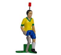 TIPP-KICK Pro-Kicker Brasile, giocatore originale per grandi e piccini, divertimento con la statuetta di calcio, accessorio I, maglia gialla