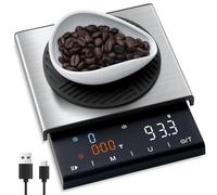 Tipre Mini-bilancia per caffè espresso con timer e portata di flusso, bilancia digitale di precisione 2kg/0,1g, tre modalità di infusione, display LED, modalità silenziosa, g/oz/lib:oz