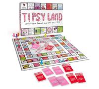 Tipsy Land il tuo nuovo gioco da tavolo preferito, 75+ spazi unici per chiamare amici, sciocco osare e confessioni, mini concorsi, include carte "Never Have I Ever"