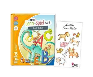 TipToi Ravensburger Libro Mio gioco avventura di apprendimento - Primo Lettere + Gratis Adesivi bambini