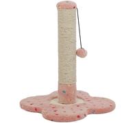 Tiragraffi a colonna con base a forma di fiore in morbido peluche per gatti Ferr