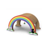 Tiragraffi arcobaleno in cartone con catnip per gatti Record
