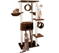 Tiragraffi Gatti Albero Sisal Parco Giochi Gatto Tira Graffi Alto 165cm Marrone