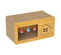 Tiragraffi Gatto La Casetta Tiragraffi for Gatti 2 in 1 in Cartone Combina Il Riposo del Gioco, I Tiragraffi for Gatti Accoglienti for Gatti da Interni Interno Giocattolo(60x30cm)