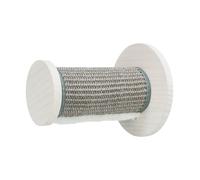 Tiragraffi Gradino da fissare al muro, in sisal/legno, diametro 18×22cm, bianco