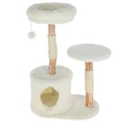 Kerbl Pet Tiragraffi Lucia per Gatti, Tronchi di Legno di Pero, Soffici Aree di Riposo, Corde in sisal per la Cura degli Artigli, giaciglio Lavabile, Bianco, 90 cm