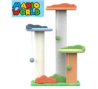 Tiragraffi MARIO WORLD LARGE con gioco e rialzi per gatti Ferribiella