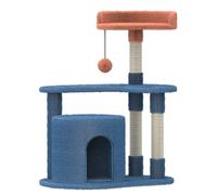 Tiragraffi modello Color Block Small con gioco e rialzi e casetta per gatti Ferr