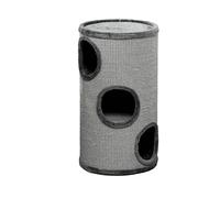 PawHut Cuccia per Gatti a 3 Livelli con Tiragraffi in Sisal e Peluche, Ø38x70cm, Grigio Aosom Italy