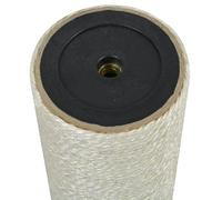 Tiragraffi per gatti, 8 x 15 cm, beige, con sisal, colonna tiragraffi e albero da arrampicata, per la cura degli artigli, giocare, nascondere, superficie di appoggio e struttura in legno stabile