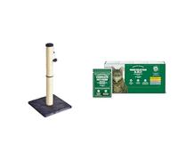 Tiragraffi per gatti Amazon Basics (80 cm, grigio) con by Amazon Alimento senza cereali per gatti adulti, selezione mista in gelatina (48x100g)