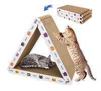 Tiragraffi per gatti CATISM Triangolo Cat Scratcher Cartone pieghevole, casa per gatti riciclabile, cartone graffiante per gatti, tunnel giocattolo CAI