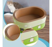 Tiragraffi per Gatti Cuccia Letto Tavoletta Nido Realizzato in Cartone Ondulato