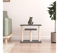 Tiragraffi per gatti, grigio scuro, con piattaforme e colonna in sisal, altezza 62,5 cm, superficie in peluche, albero da arrampicata e mobili tiragraffi per interni, torre da gioco con superfici di