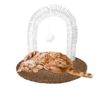 Tiragraffi per gatti, massaggiatore per gatti, spazzola per capelli di gatto con palla interattiva, palo per cambio pelo, accessorio per animali domestici per interni