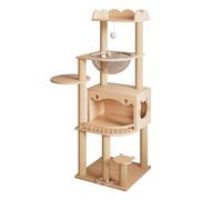 Tiragraffi per Gatti, Palestra per Gatti, Albero Gatto, Mensole Gatto, Moderna Struttura Da Arrampicata per Gatti In Legno Massello Con Nido per Gatti E Capsula Spaziale per Gatti Adulti Di Grandi