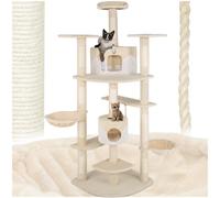 Tiragraffi per gatti sisal gatto giochi rosso vino bianco 201 cm alto nuovo