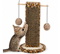 Tiragraffi per Gatti Verticale da 30 cm Graffiatoio Gioco con Palline per Felini