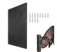 Tiragraffi per mucche, tappetino per la toelettatura dei, tappetino per massaggi animali, setole morbide al, design riutilizzabile a pressione, uso stabile, 30,5 x 45,7 cm, nero, 1 pezzo