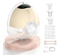Tiralatte elettrico a mani libere, indossabile con 4 modalità e 9 livelli, forte aspirazione, indolore, anti-riflusso, senza BPA, pompe portatili con flange da 17/19/21/24 mm (1 confezione, albicocca)